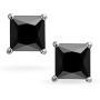 JiangXin Solitaire Gemstone 925 Sterling Silver Platinum Plated Stud Earrings Fine Jewelry for Girls Women