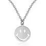 Cute Round Smile Face Pendant Hollow Clavicle Chain Expression Happy Necklace Cute Round Smile Face Pendant Hollow Clavicle Chain Expression Happy Necklace