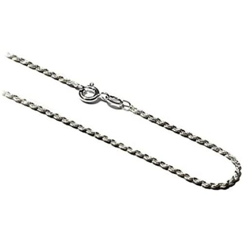 Amber by Graciana Sterling Silver Rope Chain 1mm