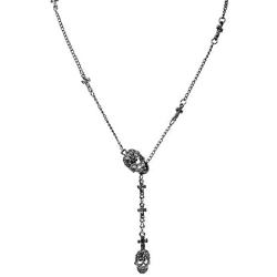 EVBEA Cross Necklace for Men and Women Long Gothic Jewelry Cool Skull Rock Punk Black Necklaces with Stainless Steel Chain