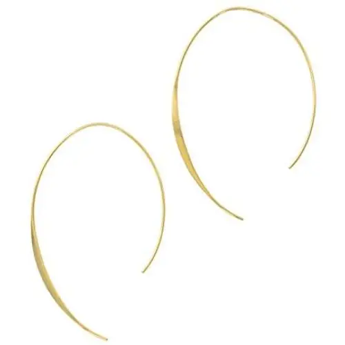 Columbus 14K Gold or Rhodium Plated Upside Down Open Hoop Earrings - Lightweight Hypoallergenic Wire Dangle Drop Threader Earrings Columbus 14K Gold or Rhodium Plated Upside Down Open Hoop Earrings - Lightweight Hypoallergenic Wire Dangle Drop Threader Earrings