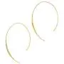 Columbus 14K Gold or Rhodium Plated Upside Down Open Hoop Earrings - Lightweight Hypoallergenic Wire Dangle Drop Threader Earrings Columbus 14K Gold or Rhodium Plated Upside Down Open Hoop Earrings - Lightweight Hypoallergenic Wire Dangle Drop Threader Earrings