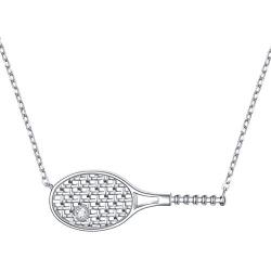 S925 Sterling Silver Jewelry Tennis Racket Pendant Necklace Gift for Tennis Sports lover 18 inches to 20 inches