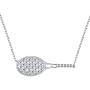 S925 Sterling Silver Jewelry Tennis Racket Pendant Necklace Gift for Tennis Sports lover 18 inches to 20 inches