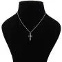 Vanbelle Sterling Silver Jewelry Fancy Cross Pendant-Necklace with Cubic Zirconia Stones and Rhodium Plated for Women and Girls