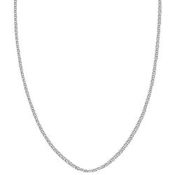 Savlano 925 Sterling Silver 1.5mm Italian Solid Flat Mariner Link Chain Necklace for Men & Women - Made in Italy Comes Gift Box (1.5mm)