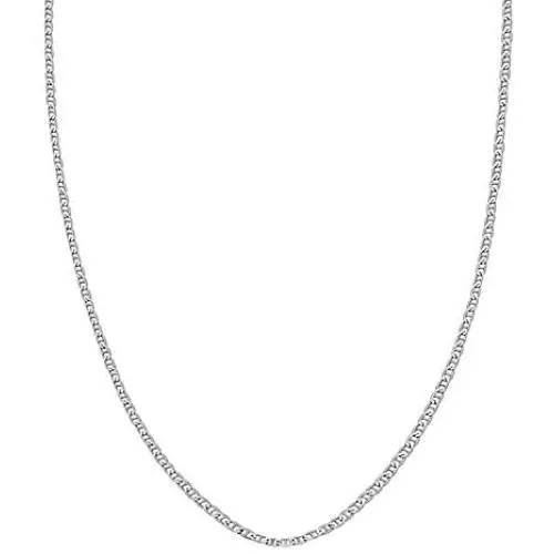 Savlano 925 Sterling Silver 1.5mm Italian Solid Flat Mariner Link Chain Necklace for Men & Women - Made in Italy Comes Gift Box (1.5mm) Savlano 925 Sterling Silver 1.5mm Italian Solid Flat Mariner Link Chain Necklace for Men & Women - Made in Italy Comes Gift Box (1.5mm)