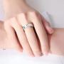 Joanana Love Rings 18K Gold Plated with Cubic Zirconia Stones Stainless Steel Promise Ring Wedding Band Jewelry Birthday Present for Her Women Teen Girls
