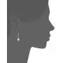 Sterling Silver Oval Created or Genuine Gemstone Dangle Earrings