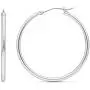 14k White Gold Classic Round Hoop Earrings 14k White Gold Classic Round Hoop Earrings