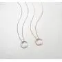 Agvana 18K Solid Rose Gold Diamond Moon Heart Dainty Pendant Necklace Fine Jewelry Anniversary Birthday Valentines Day Gifts for Women Teen Girls Sister Lover Wife, 16+2 Inch Extender