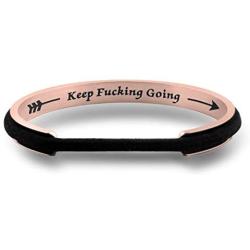Zuo Bao Keep Fucking Going Hair Tie Bracelet Graduation Gift Inspirational Bracelets for Women Motivational Friend Encouragement Jewelry