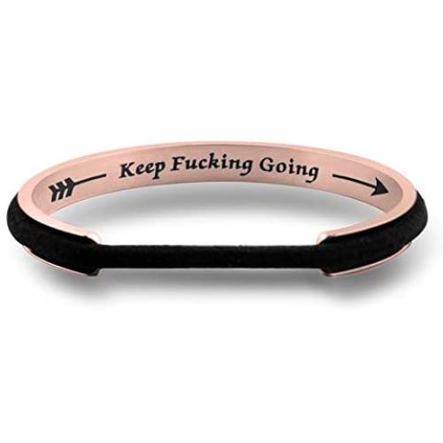 Zuo Bao Keep Fucking Going Hair Tie Bracelet Graduation Gift Inspirational Bracelets for Women Motivational Friend Encouragement Jewelry
