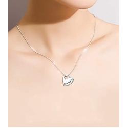 JZMSJF 925 Sterling Silver Memorial Urn Heart Necklace Love Forever Mom Dad Grandmother/father Pet Cremation Pendant Jewelry for Ashes
