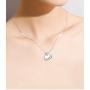 JZMSJF 925 Sterling Silver Memorial Urn Heart Necklace Love Forever Mom Dad Grandmother/father Pet Cremation Pendant Jewelry for Ashes