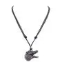 BlueRica Gator Head Pendant on Adjustable Black Rope Cord Necklace (Old Silver) BlueRica Gator Head Pendant on Adjustable Black Rope Cord Necklace (Old Silver)
