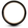 Midnight Rose Collection Tungsten Wedding Band Ring 8mm for Men Women 18k Rose Yellow Gold Plated Bevel Edge Black Grey Brushed Polished