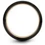Midnight Rose Collection Tungsten Wedding Band Ring 6mm for Men Women 18k Rose Yellow Gold Plated Bevel Edge Black Brushed Polished
