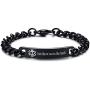 VNOX When Im Dead Just Throw Me in The Trash Black Mens Womens 8MM Stainless Steel ID Tag Medical Alert Emergency Bracelet