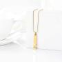 zeqingjw Gold Cremation Jewelry for Ashes Necklace Stainless Steel Crystal Bar Charm Urn Pendants Ashes Cube Memorial Keepsake Jewelry