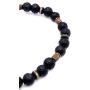 Mens Strength and Courage Lava Stone Stretch Bracelet Handcrafted in USA