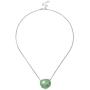Belacqua Sterling Silver Natural Jade Heart Necklace for Women