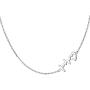 S925 Sterling Silver Jewelry Sideways Choker Necklace 14 inches to 18 inches