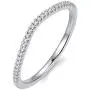 HAFEEZ CENTER 1.5mm V Shape Curved Petite Half Eternity Moissanite Wedding Band, 1/10 cttw HAFEEZ CENTER 1.5mm V Shape Curved Petite Half Eternity Moissanite Wedding Band, 1/10 cttw