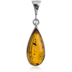 Ian and Valeri Co. Amber Sterling Silver Classic Pendant Necklace Chain 18 Inches
