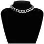 Punk Sliver Chain Links Choker Necklace Jewelry for Women 15inch Thick Chain Choker Necklace