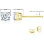 La Joya 1/4-1 Carat Total Weight (cttw) Certified Lab Grown Diamond Stud Earrings for Women And Men - Set In 4 Prong Solid 14k Yellow Or White Gold GH Color SI Clarity Men and Womens Diamond Earrings