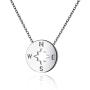 Graduation Gift S925 Sterling Silver Dainty Compass Friendship Necklace For Women