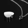 Cremation Urn Ashes Necklace, No longer by my side.but forever in my heart,Stainless steel memorial pendant Waterproof memorial pendant