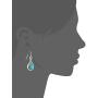 Barse Silhouette Sterling Silver Turquoise-Drop Earrings