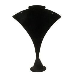 Black Velvet Jewelry Earring and Necklace Display Stand ~ 7 1/2'' Tall x 5 1/2'' Wide