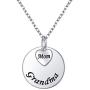 DAOCHONG S925 Sterling Silver Mom Grandma Necklace Pendant from Granddaughter Grandson