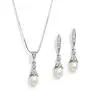 Mariell Wedding Necklace & Earrings CZ Jewelry Set with Dainty Freshwater Pearl for Bridesmaids & Brides Mariell Wedding Necklace & Earrings CZ Jewelry Set with Dainty Freshwater Pearl for Bridesmaids & Brides