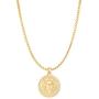 18k Gold Lion Head Pendant Necklace Womens Personalized Charm Necklace, Punk Jewelry