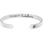 Joycuff Inspirational Bracelets for Women Mom Personalized Gift for Her Engraved Mantra Cuff Bangle Crown Birthday Jewelry