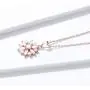 BAMOER 18K Rose Gold Plated Cubic Zirconia Snowflake Lever Back Earrings Necklace Set for Women CZ Jewelry Set BAMOER 18K Rose Gold Plated Cubic Zirconia Snowflake Lever Back Earrings Necklace Set for Women CZ Jewelry Set