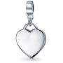 Personalized Initial Monogram Alphabet Heart Shape Tag Dangle Charm Bead For Women Girlfriend .925 Sterling Silver Fits European Bracelet