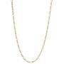 The Bling Factory 2mm 24k Yellow Gold Plated Flat Figaro Chain Necklace