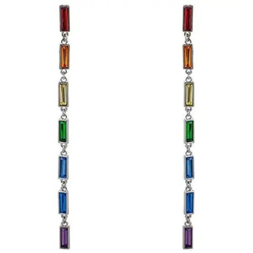 Nicole Miller New York Baguette Linear Earrings Rainbow Nicole Miller New York Baguette Linear Earrings Rainbow
