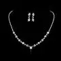 Barode Bridal Wedding Necklace Earring Set Silver Shiny Rhinestone Necklaces Bride Crystal Jewelry Accessories for Women and Girls Barode Bridal Wedding Necklace Earring Set Silver Shiny Rhinestone Necklaces Bride Crystal Jewelry Accessories for Women and Girls