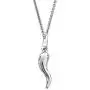 Ritastephens Sterling Silver Mini Italian Horn Cable Chain Necklace (16, 18, 20 Inches)