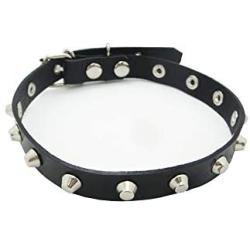 León Jewelry Leather Belt Choker Necklace Adjustable Buckle Punk Gothic Rock Cosplay Costume Multiple Circles Bracelet for Women