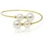 Lura Pearl Bangle: 24K Gold Plated Stainless Steel Shell Pearl Bangle Bracelet Lura Pearl Bangle: 24K Gold Plated Stainless Steel Shell Pearl Bangle Bracelet