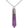 Natural Amethyst Gemstone Hexagonal Pointed Reiki Chakra Pendant Necklace 20 Inch High-Grade Iron Gift Box Natural Amethyst Gemstone Hexagonal Pointed Reiki Chakra Pendant Necklace 20 Inch High-Grade Iron Gift Box