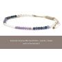 Balipura Aura Bracelet -  Let Go of Fear  2mm Natural Healing Gemstones & Crystals - Amethyst, Sodalite & Clear Quartz - 925 Solid Silver Beads - Handmade in Bali - Blessed by a Balinese Priest