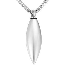 XIUDA Urn Necklace for Ashes Cremation Jewelry Memorial Necklace for Ashes Keepsake Pendant Gift for Men